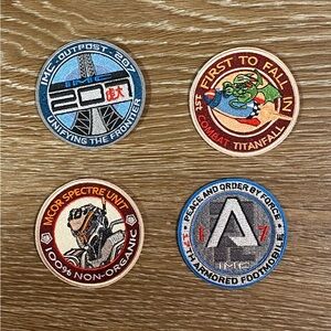 Authentic TITANFALL Sew On Embroidered Patches Set (4)